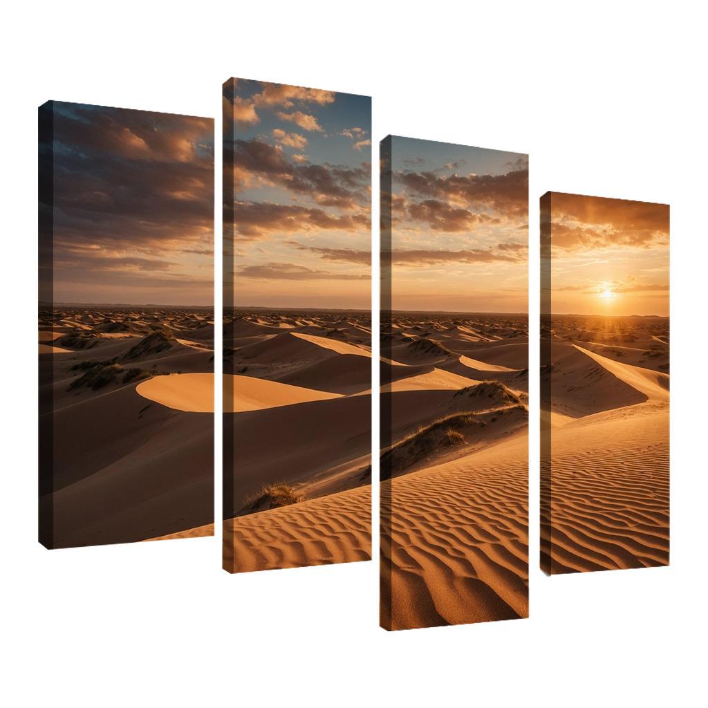 The Radiant Dunes Of Amber Sands Modern Paintings Frame