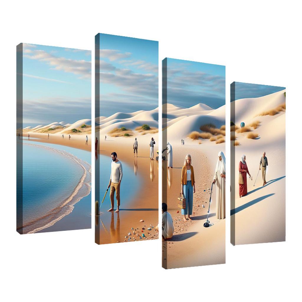Beachcomber's Cove Treasure Hunting By The Sea Custom Paintings Frame
