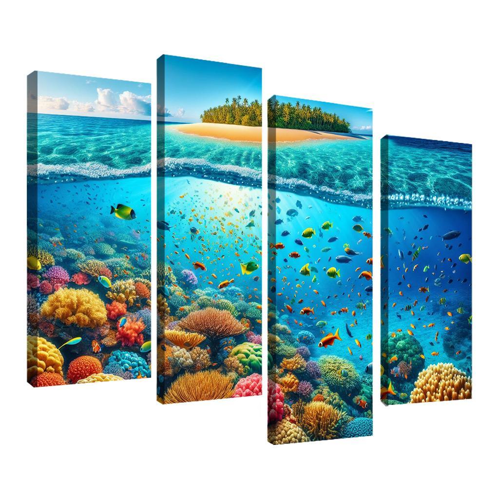 Coral Vista Underwater Wonderland Abstract Paintings Frame