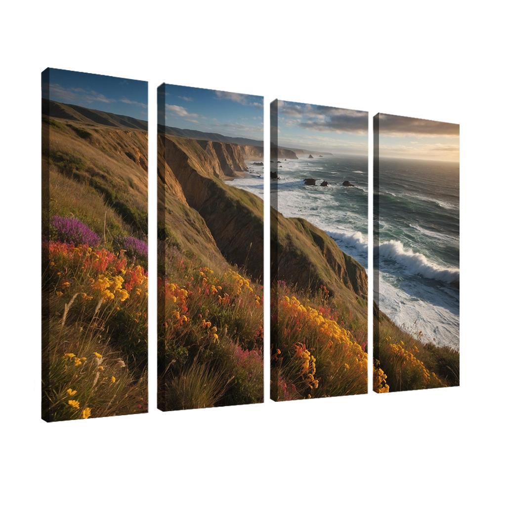 The Majestic Bluffs Of Ocean Edge Modern Paintings Frame