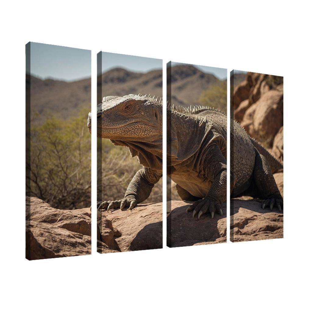 The Powerful Komodo Dragon Apex Predator Of The Islands Modern Paintings Frame