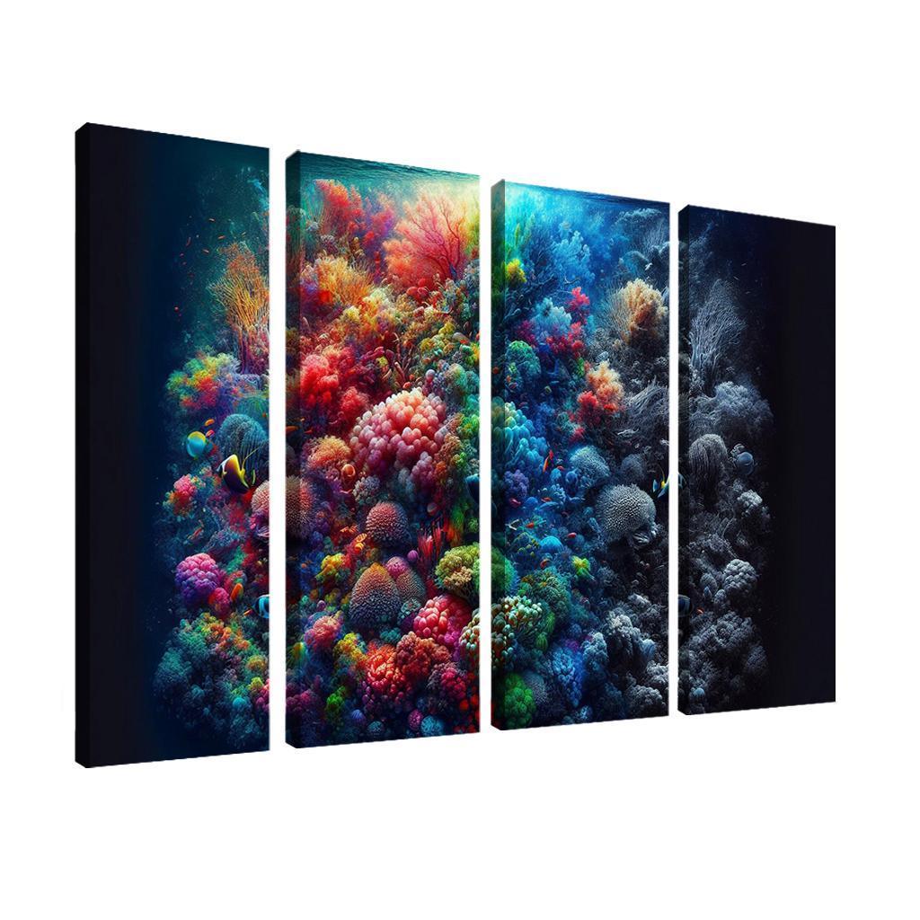 Beneath The Surface Ocean Conservation Awareness Multi-panel Paintings