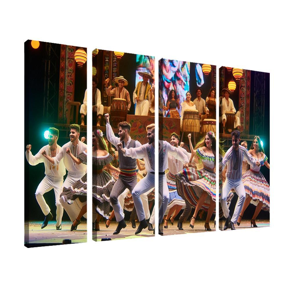Cumbia The Dance Of Colombian Heritage Modern Paintings Frame