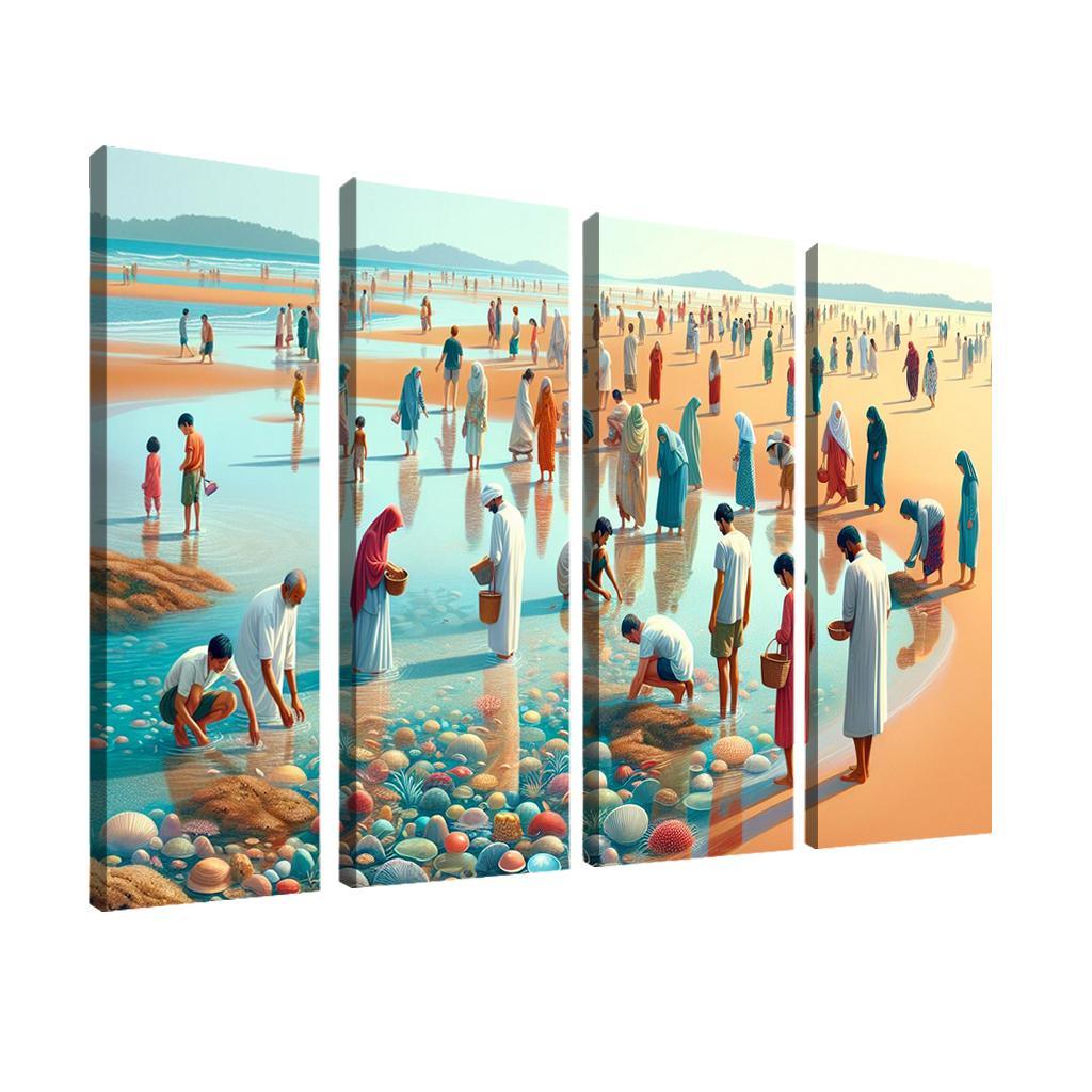 Tidepool Wonders Beach Modern Paintings Frame