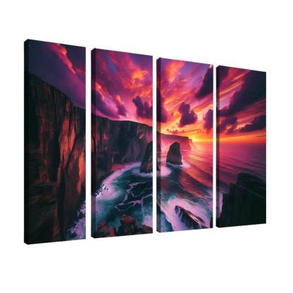 Sunset Cliffs Dramatic Coastal Views Oil Paintings Frame