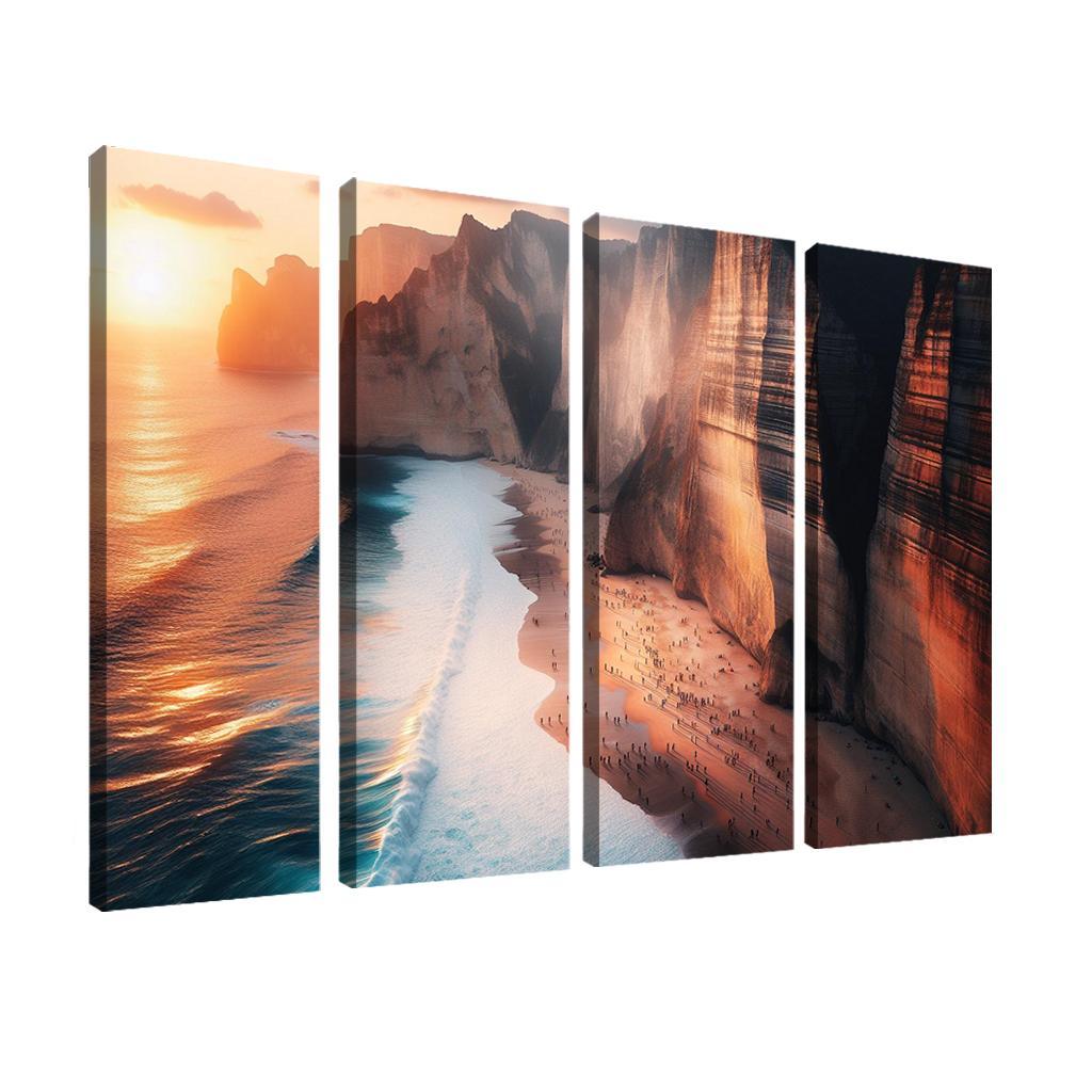 Cliffside Escape Dramatic Ocean Views Multi-panel Paintings