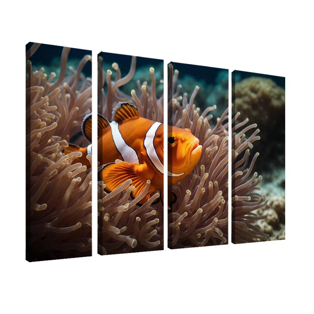 The Colorful Clownfish A Reef Icon Framed Paintings