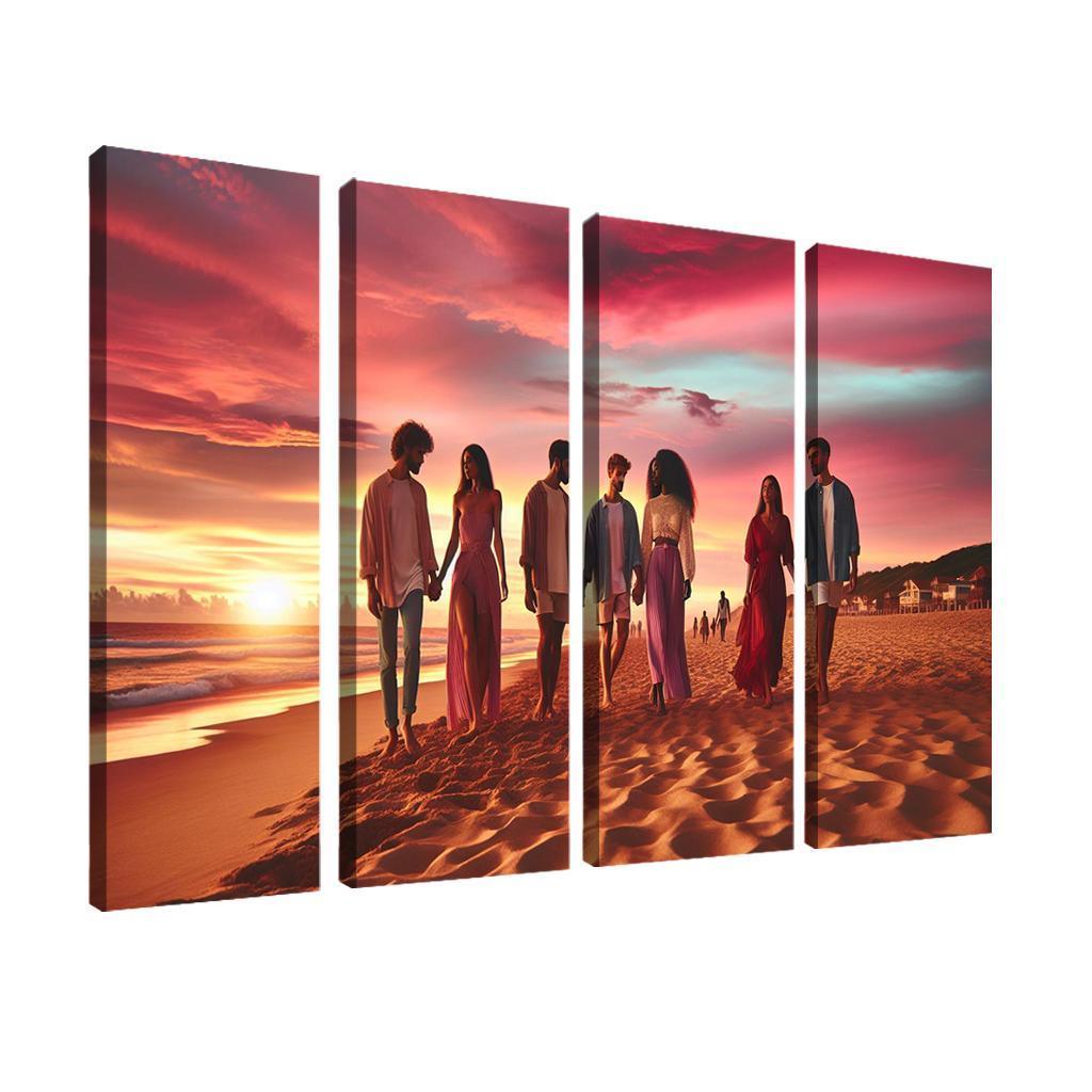 Sunset Shores A Romantic Haven Custom Paintings Frame