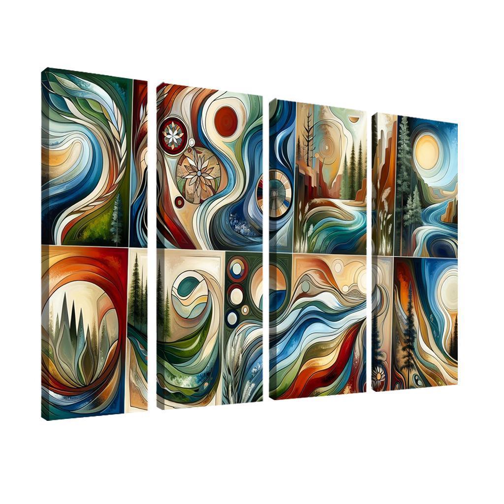 Voices Of The Past Indigenous Wisdom And Stewardship Multi-panel Paintings