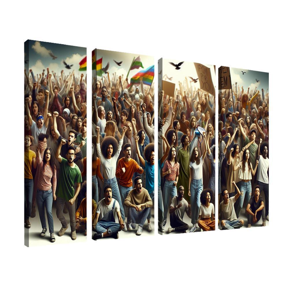 Voices Of The Future Youth Activism And Change Multi-panel Paintings