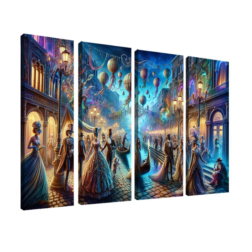 Venice Carnival - Italy Modern Paintings Frame