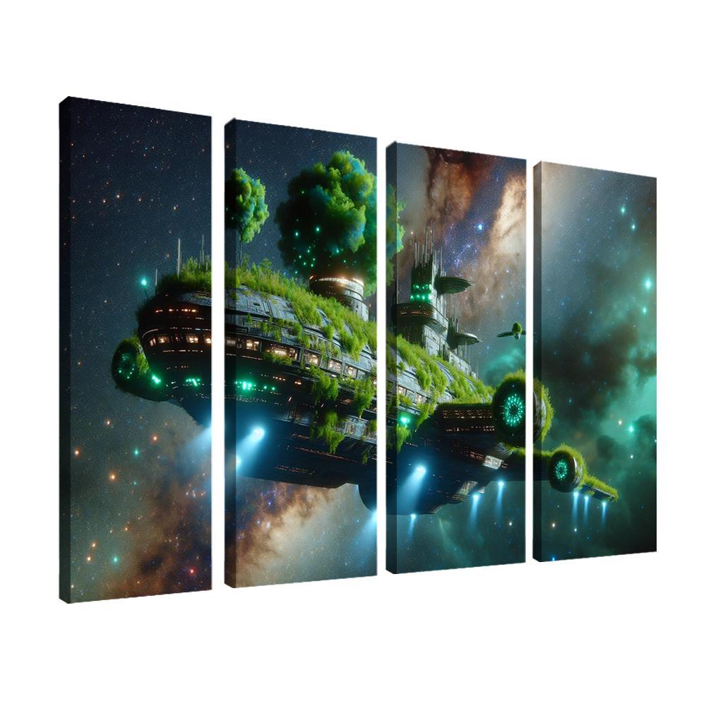 The Celestial Ark 4 Piece HD Modern Canvas Panels-Original Frame
