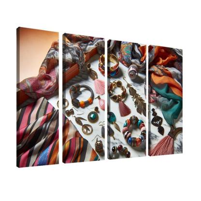 Artistic Accessories Statement Pieces 4 Piece HD Modern Canvas Panels-Original Frame