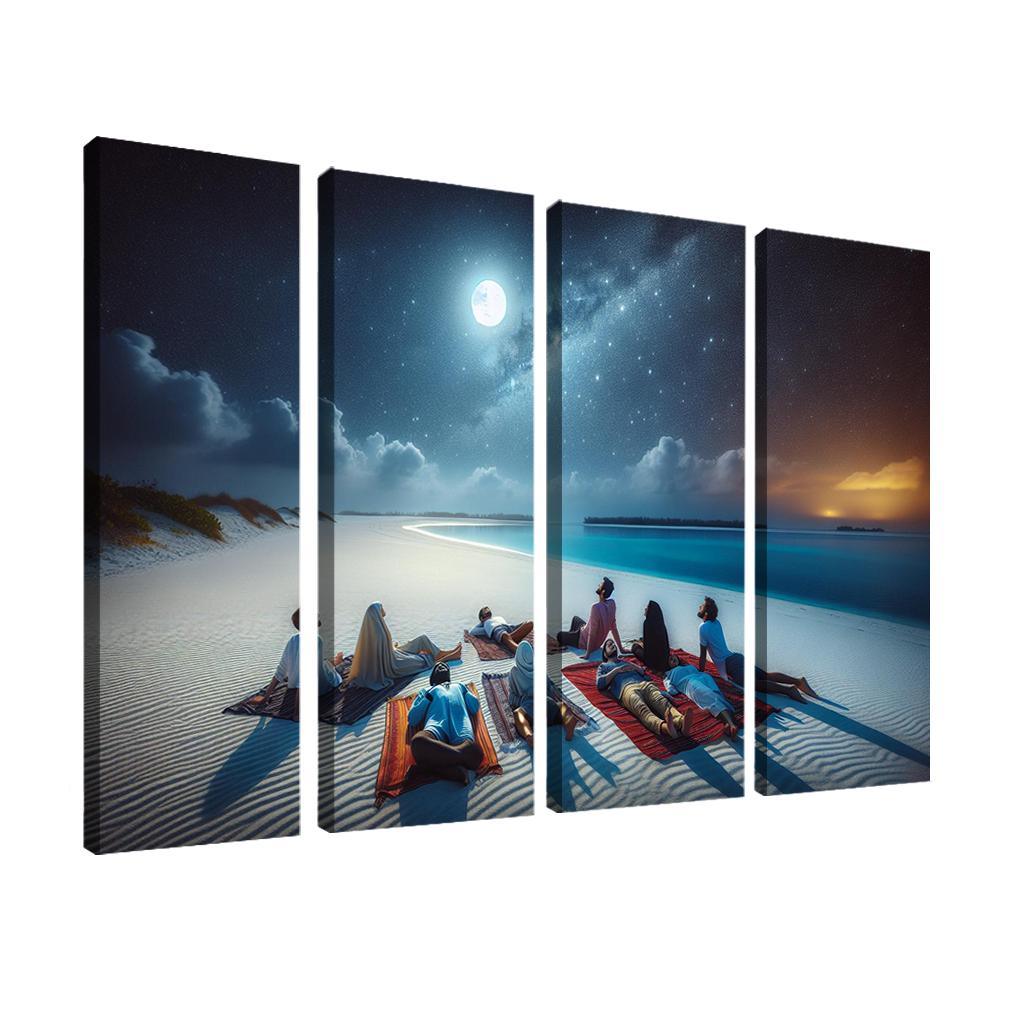 Starlight Shore Astronomy And Relaxation Modern Paintings Frame