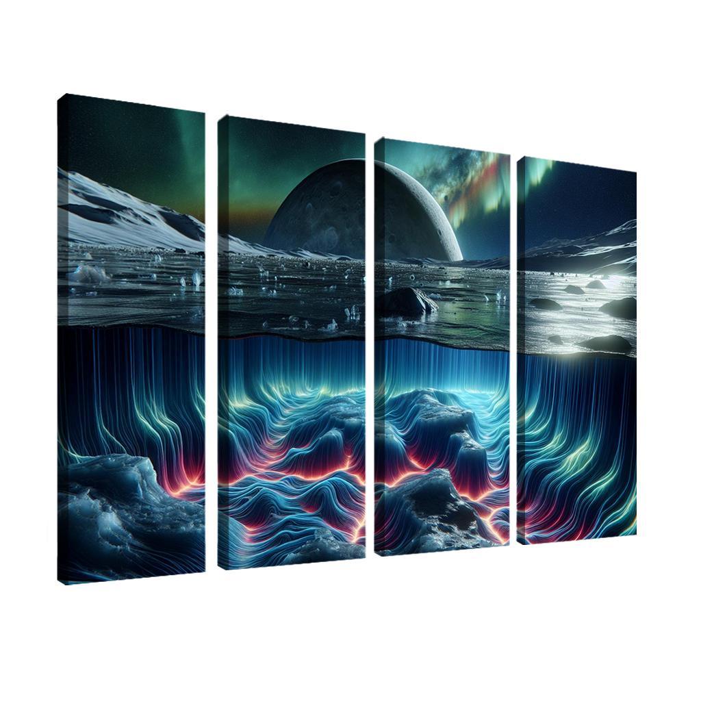 Exploring The Moon's Hidden Ocean Abstract Paintings Frame