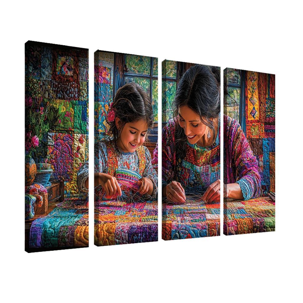 Woven With Love A Mothers Caring Tapestry Canvas Paintings Frame