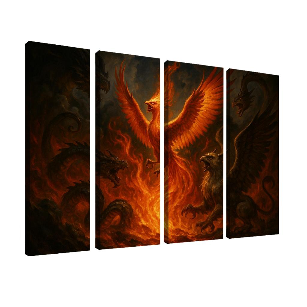 Mythical Beasts - Legendary Creatures Framed Paintings