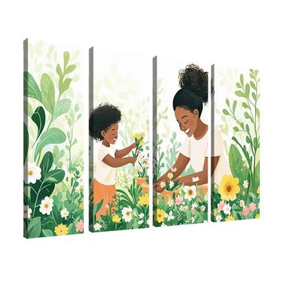 The Blossoming Path A Mothers Nurturing Journey Canvas Paintings Frame