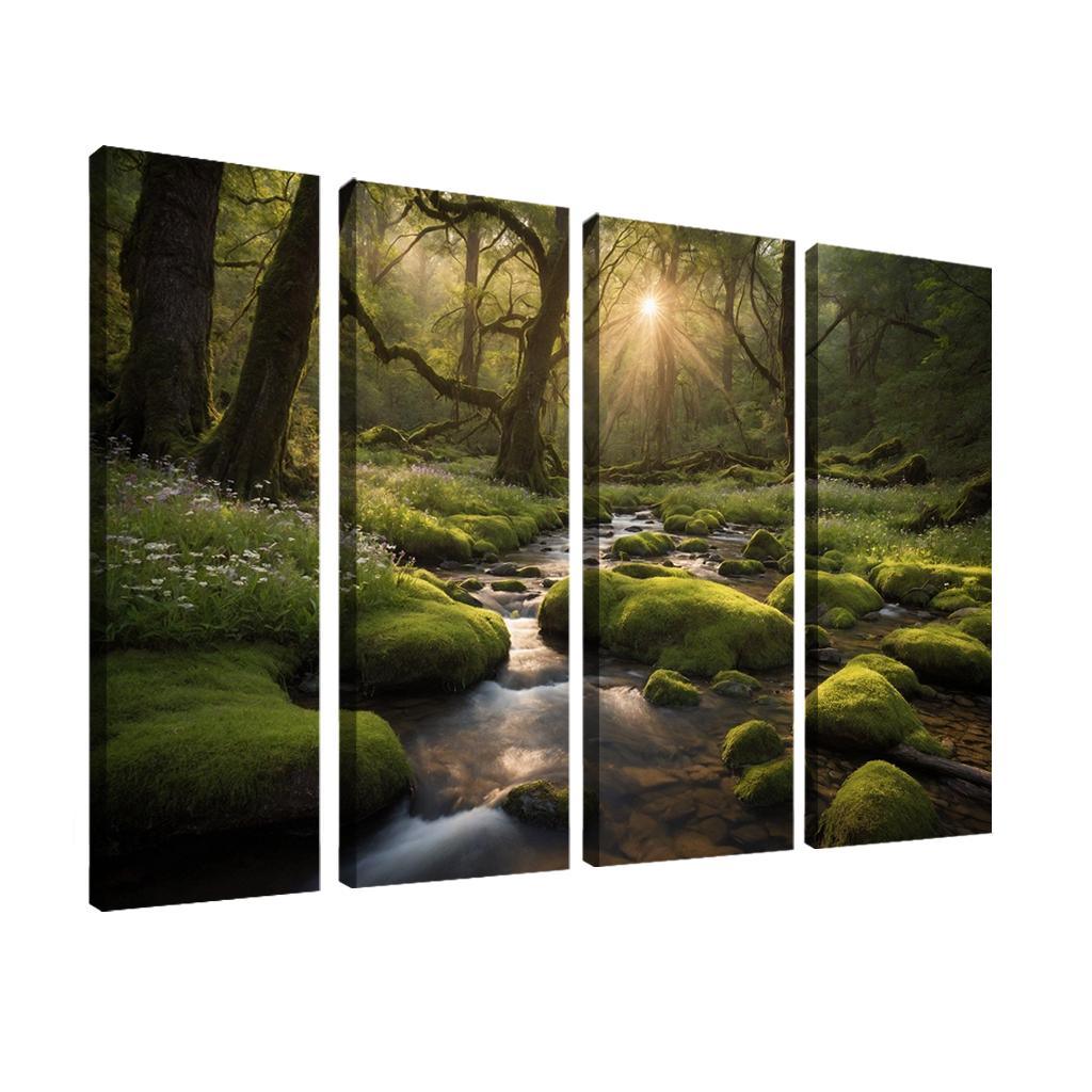 The Tranquil Haven Of Emerald Glade Modern Paintings Frame