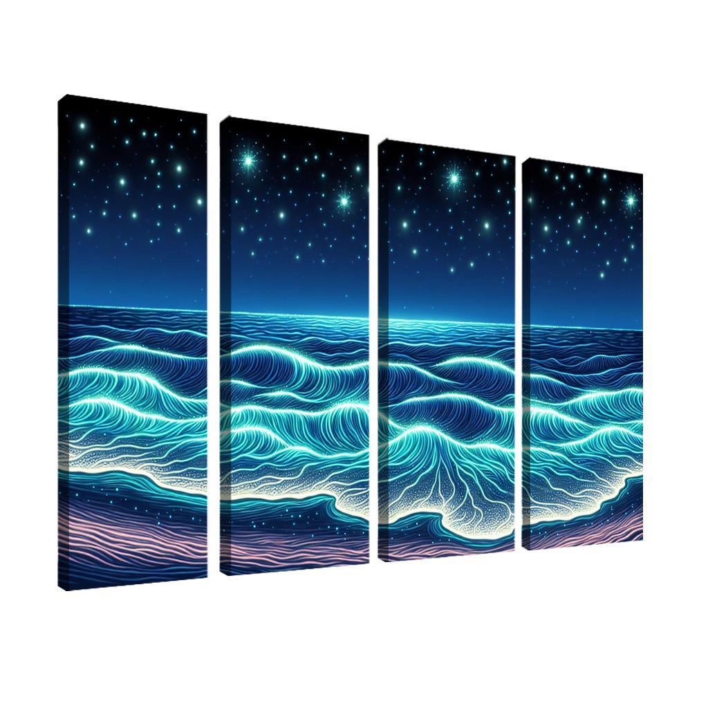 Glowing Waters Nighttime Enchantment Custom Paintings Frame