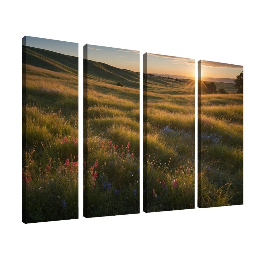 The Whispering Meadows Of Dewdrop Vale Modern Paintings Frame