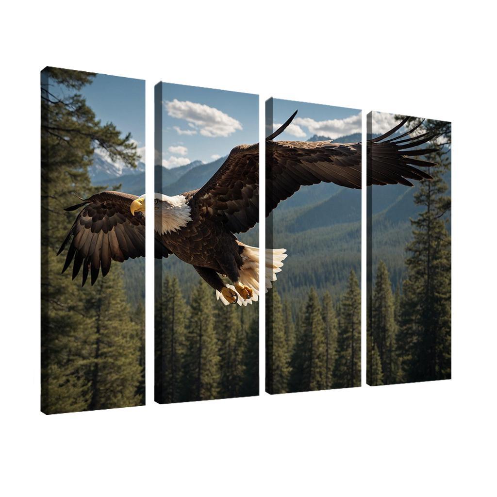 The Majestic Bald Eagle Symbol Of Freedom Canvas Paintings Frame