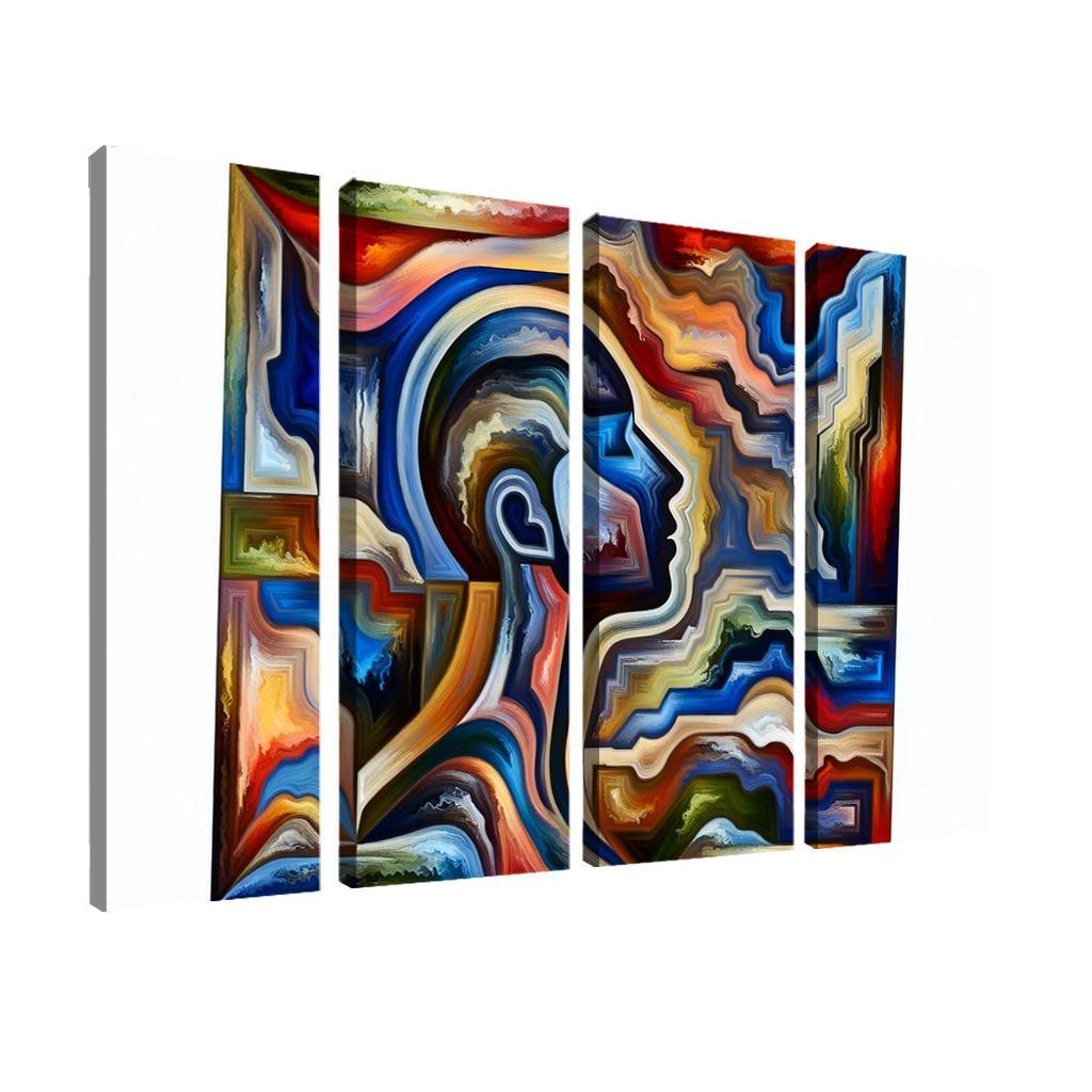 Invisible Battles Advocating for Chronic Illness Awareness 4 Piece HD Modern Canvas Panels-Original Frame