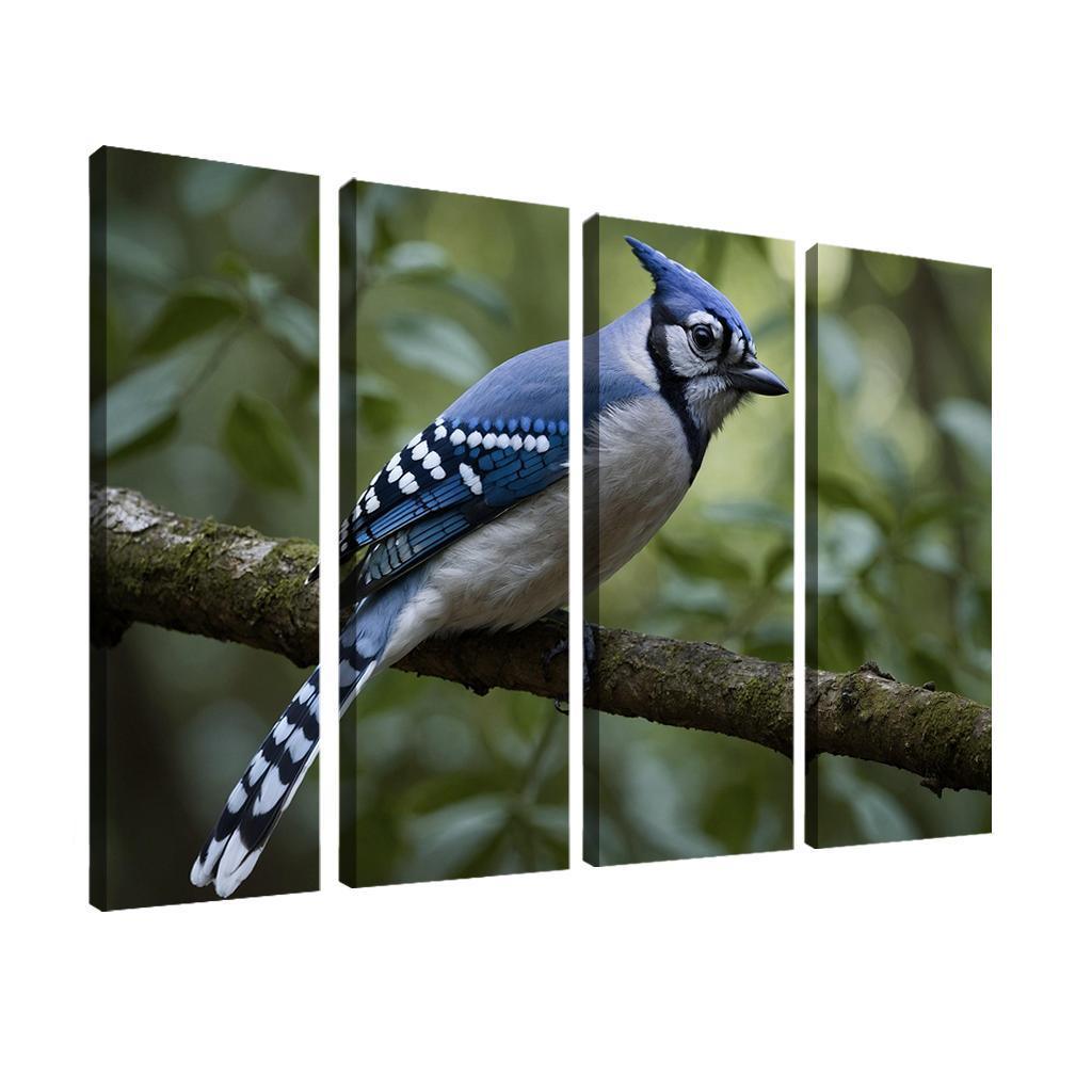 The Elegant Blue Jay In The Forest Framed Paintings