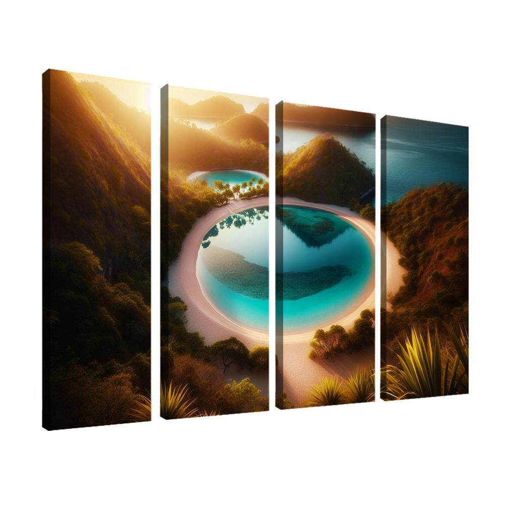 Lagoon Bliss Beach Premium Artwork Frames