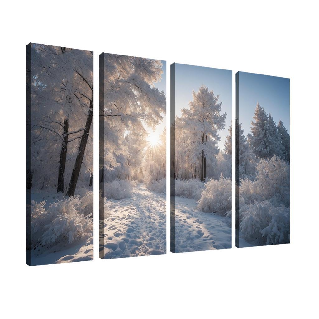 The Radiance Of Snowy Winter Landscapes Oil Paintings Frame