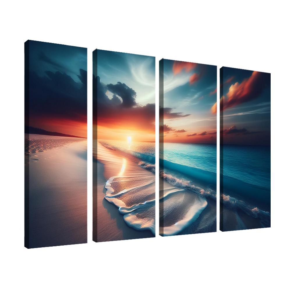 Elysium Beach Tranquil Paradise Custom Paintings Frame