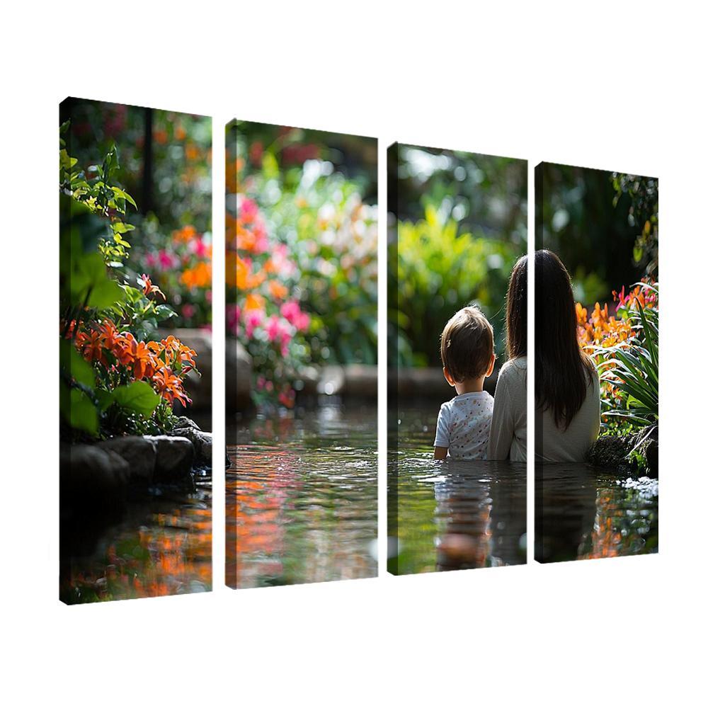Reflections Of Love The Mirror Of Motherhood Custom Paintings Frame