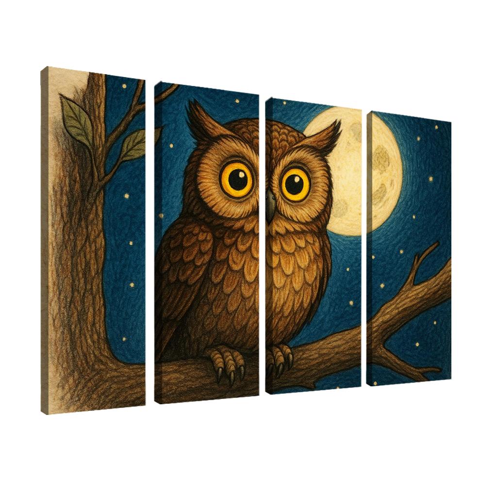 Wise Owl Night Watcher Premium Artwork Frames