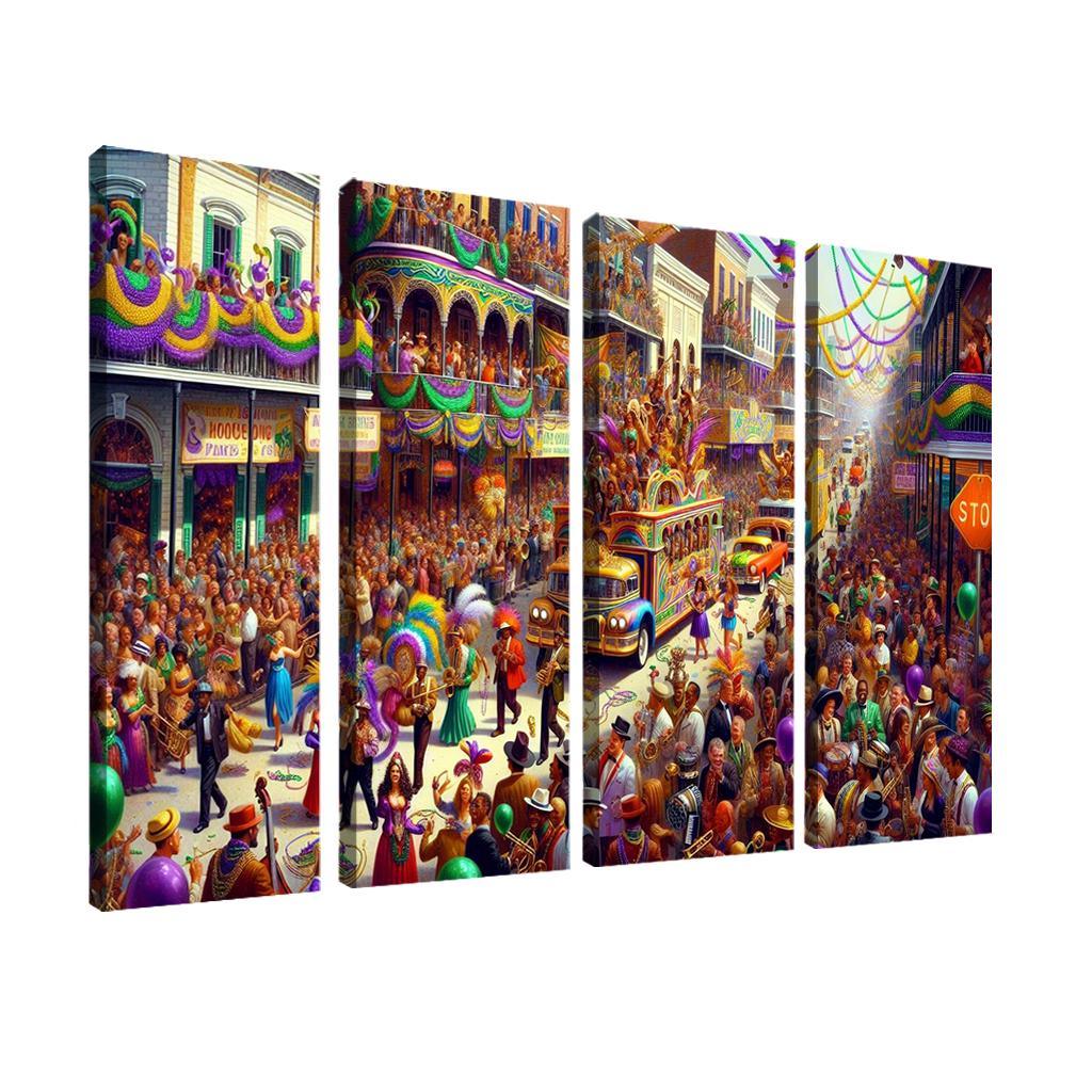 Mardi Gras Canvas Paintings Frame