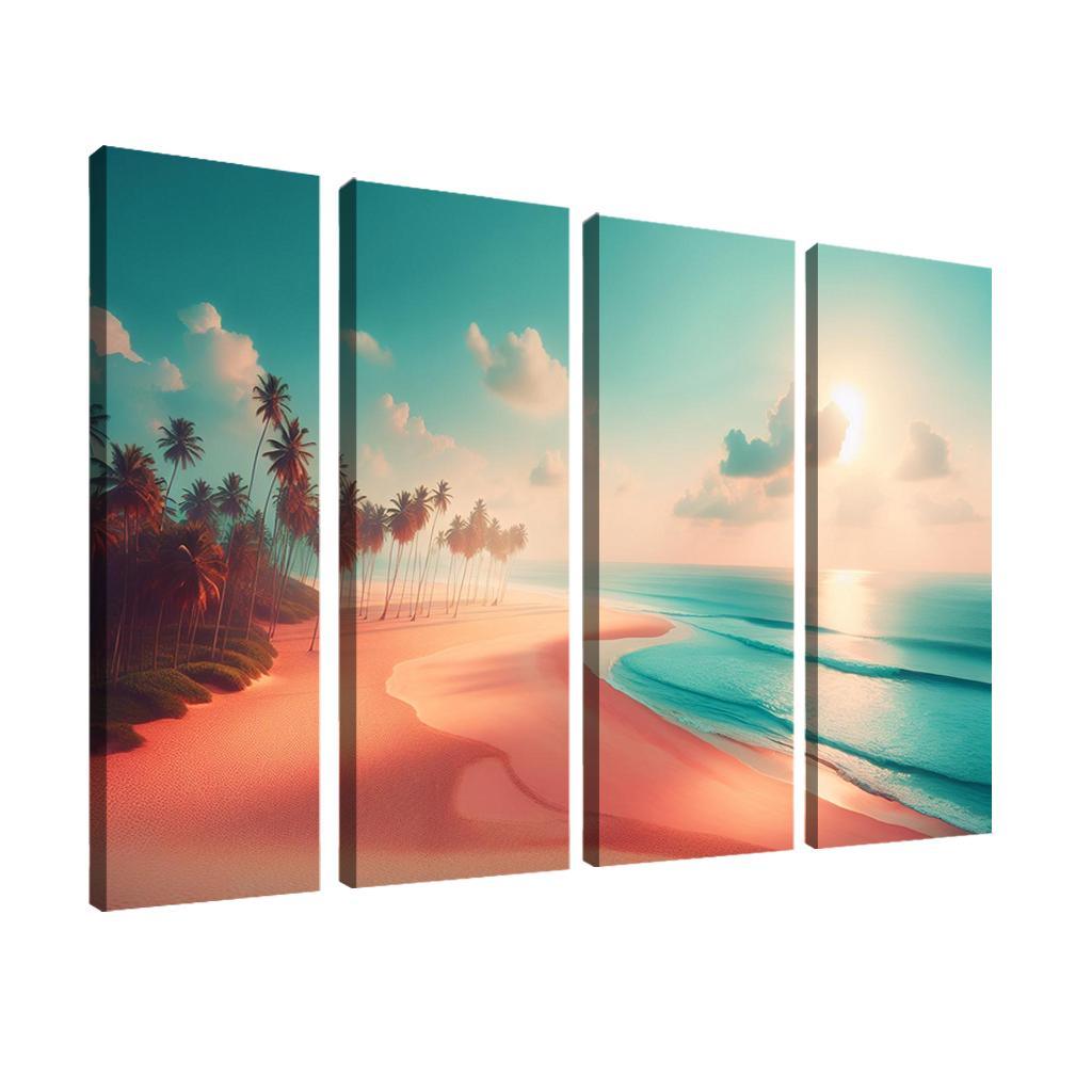 Peach Oasis Relaxing Island Vibes Premium Artwork Frames