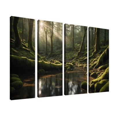 The Serenity Of Hidden Forest Glens Oil Paintings Frame