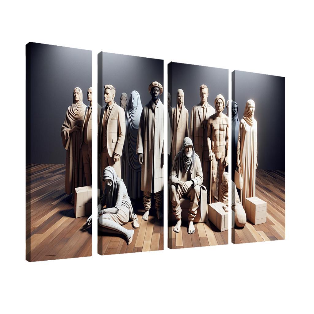 Empathy In Action Addressing Homelessness Through Art Multi-panel Paintings