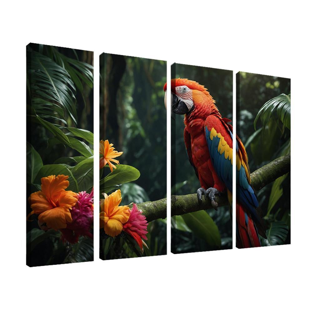 The Vibrant Scarlet Macaw Jewel Of The Rainforest Framed Paintings