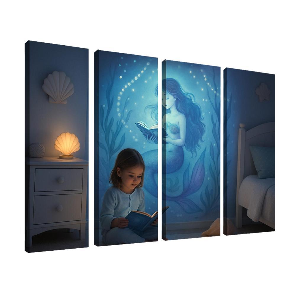 Magical Mermaid Story Keeper Oil Paintings Frame