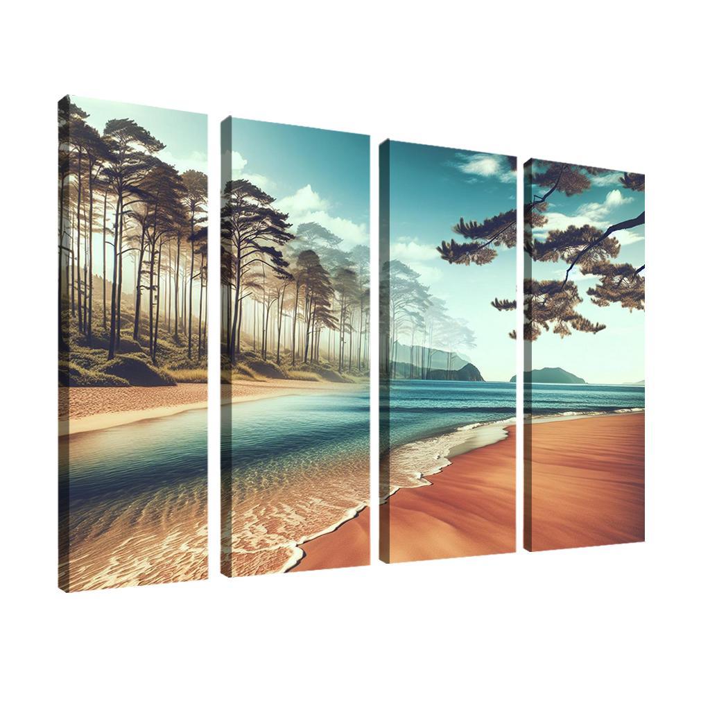 Whispering Pines Beach Nature's Symphony Custom Paintings Frame
