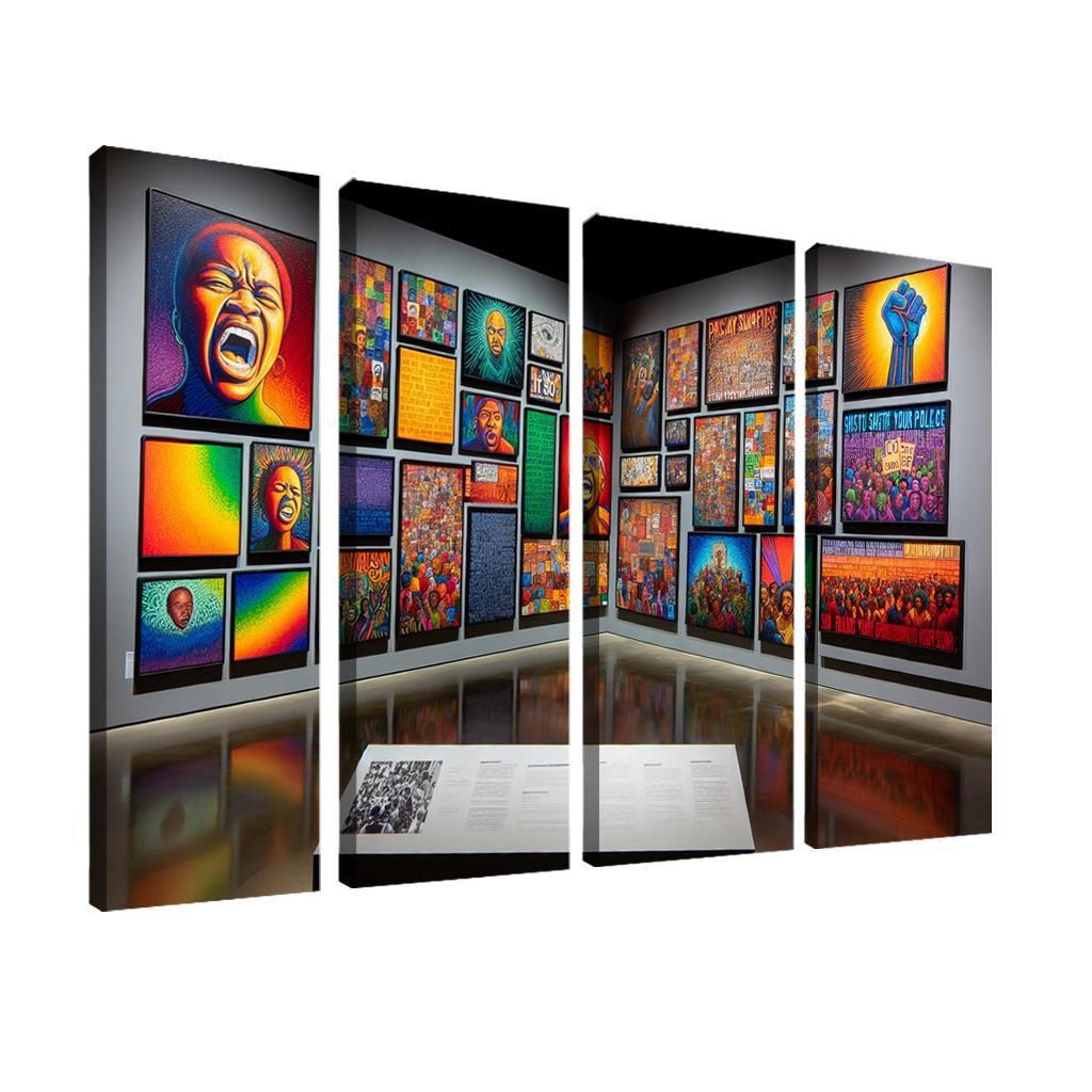 Threads Of Change Art On Racial Equality Framed Paintings