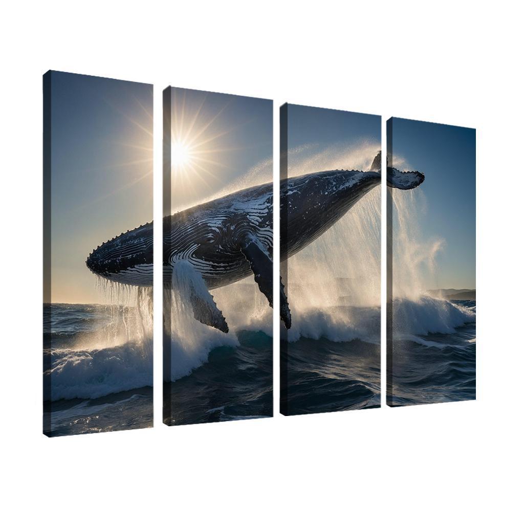 The Captivating Humpback Whale Ocean's Serenade Oil Paintings Frame