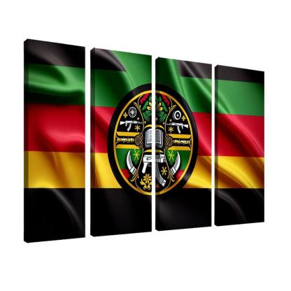 Symbol of Freedom The Flag of Mozambique 4 Piece HD Modern Canvas Panels-Original Frame