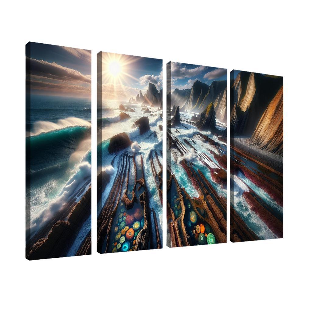 Rocky Shoreline Nature's Artistry Custom Paintings Frame