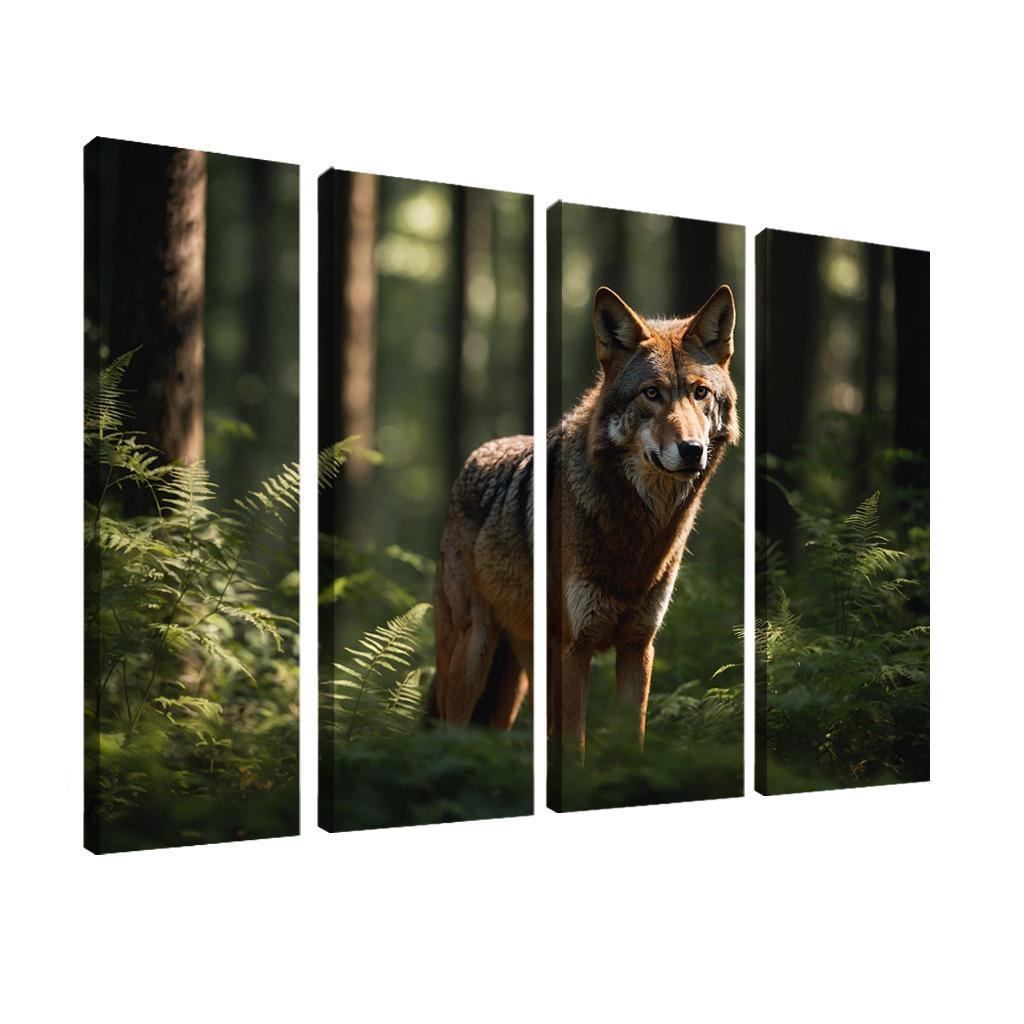 The Enigmatic Red Wolf In The Eastern Forests Framed Paintings
