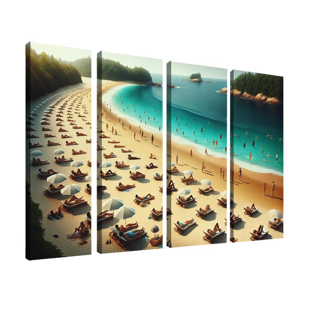Oasis Beach Peaceful Sunbathing Retreat Art Trends