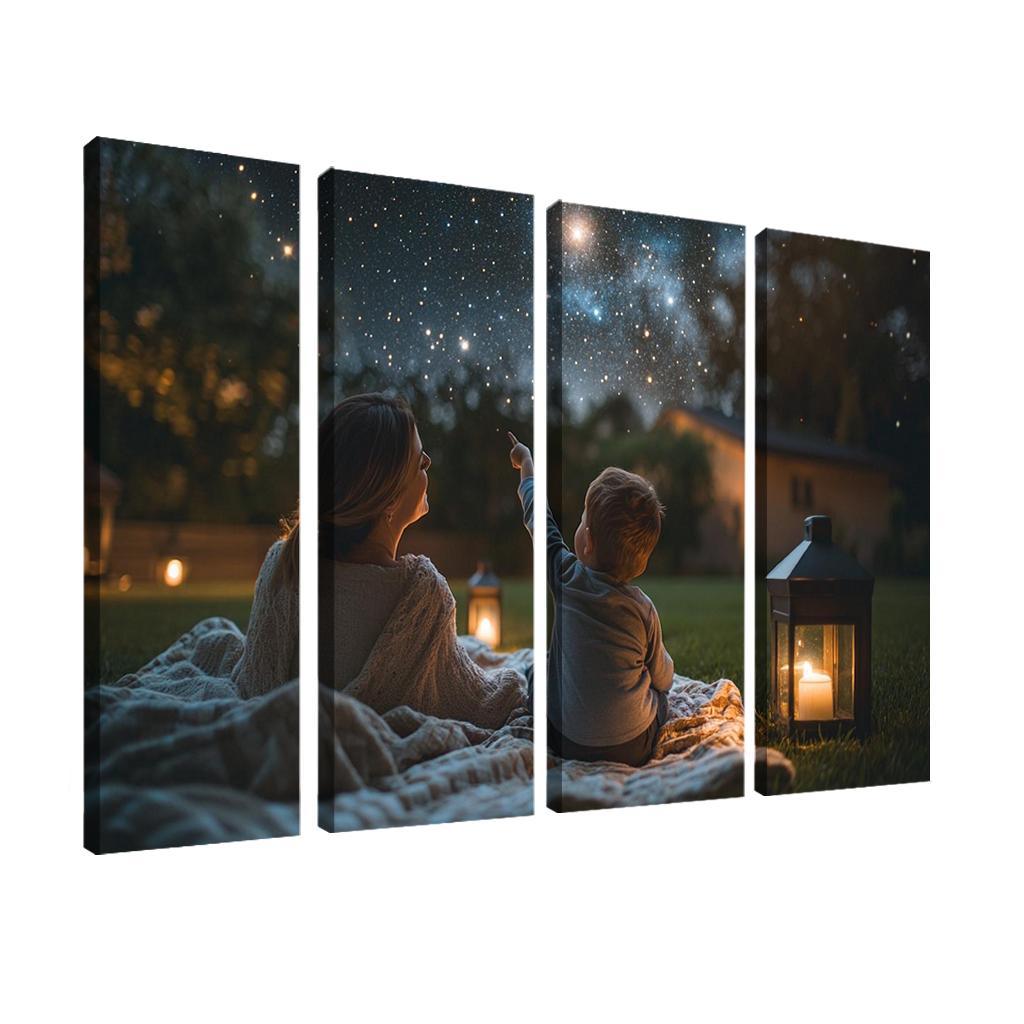Beneath The Stars Nighttime Conversations Custom Paintings Frame