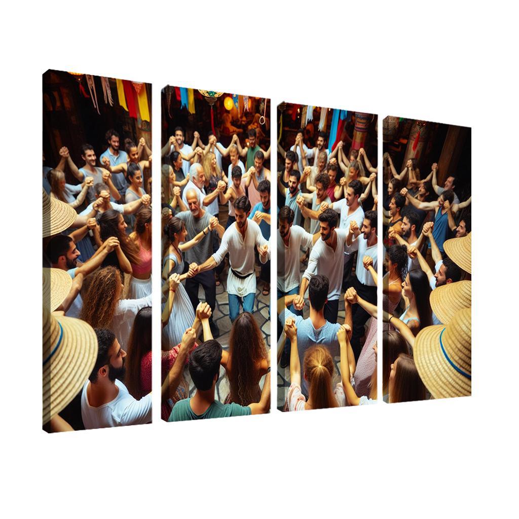 Zorba Dance The Joy Of Greek Culture Modern Paintings Frame