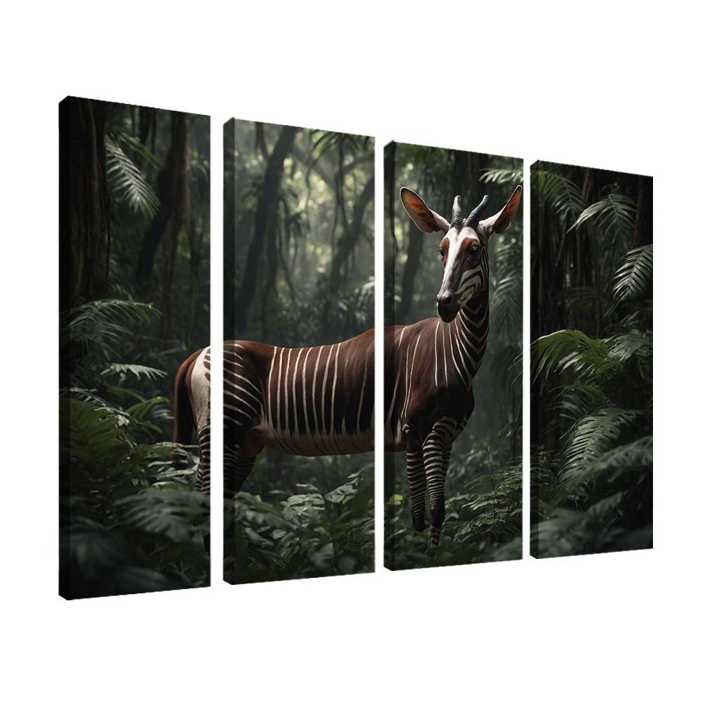 The Graceful Okapi The Forest Giraffe Framed Paintings