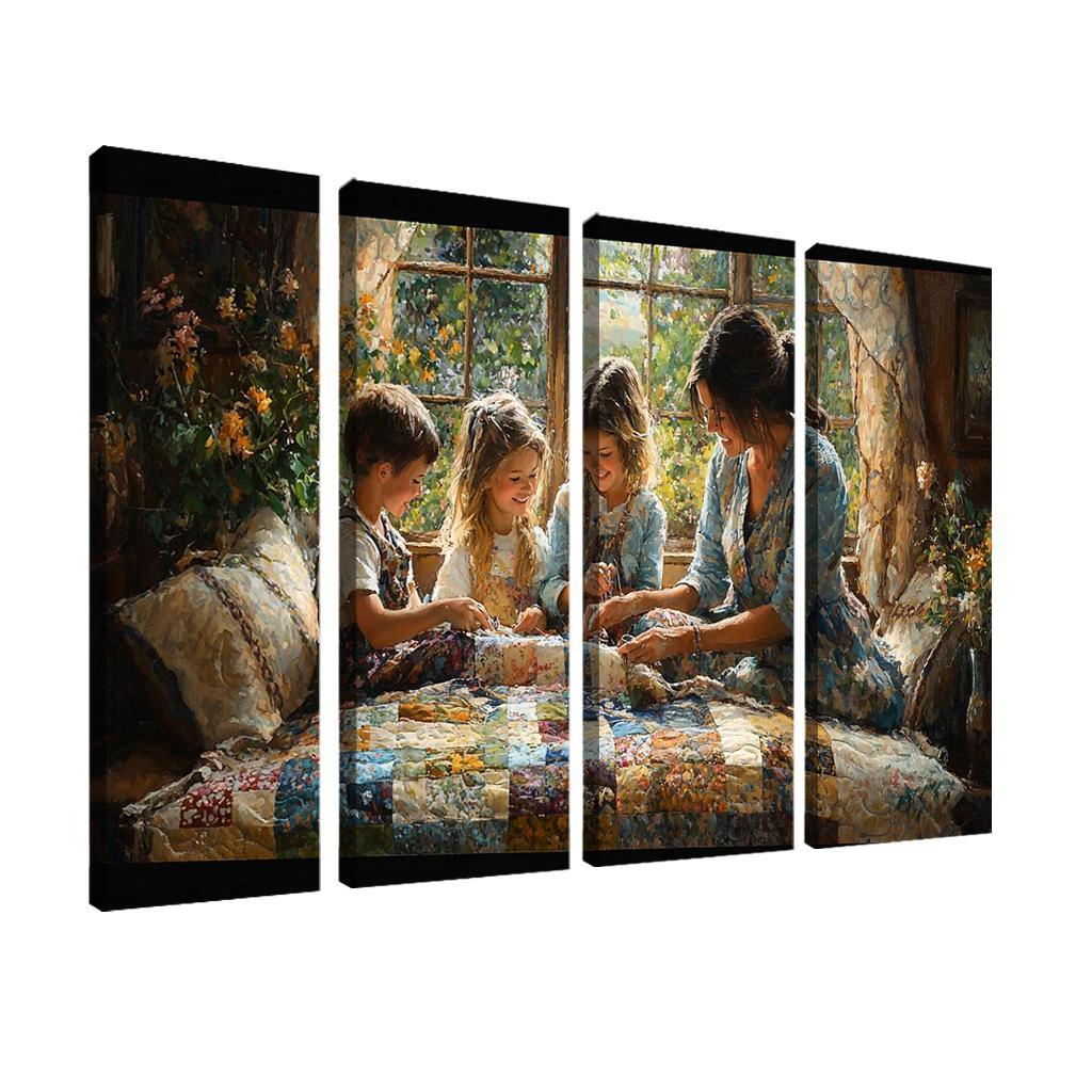 The Quilt Of Life Stitching Together Love Custom Paintings Frame